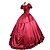 billige Vintage kjoler-Rokoko Victoriansk Kostume Dame Kjoler Rød / Svart Vintage Cosplay Bomullsblanding Kortermet Puffermer