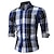 economico Camicie da uomo-Classic Collar Plaid Shirt