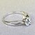 cheap Rings-Band Ring Stylish Golden Silver Silver 2 Brass Platinum Plated Imitation Diamond Love Joy Ladies Elegant Romantic 1pc 5 6 7 8 9 / Women&#039;s / Solitaire