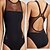 cheap One-Pieces-Women&#039;s One Piece Swimsuit Mesh Bodysuit Bathing Suit Solid Colored Swimwear Black Breathable Quick Dry Lightweight Sleeveless - Swimming Surfing Beach Summer / Spandex / Stretchy