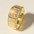 billige Herre Ringe-Bandring Klassisk Guld Messing Simuleret diamant 24K forgyldt Kostbar Luksus Mode Klassisk 1 stk 7 8 9 10 11 / Herre / Ring