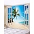 cheap Home &amp; Garden-Window Landscape Large Wall Tapestry Art Decor Blanket Curtain Picnic Tablecloth Hanging Home Bedroom Living Room Dorm Decoration Polyester Sea Ocean Beach Palm