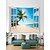 cheap Home &amp; Garden-Window Landscape Large Wall Tapestry Art Decor Blanket Curtain Picnic Tablecloth Hanging Home Bedroom Living Room Dorm Decoration Polyester Sea Ocean Beach Palm