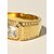 abordables Anillos para Hombre-Anillo de banda Clásico Dorado Latón Diamante Sintético Chapado en oro de 24 quilates Precioso Lujo Moda Clásico 1 PC 7 8 9 10 11 / Hombre