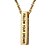 cheap Men&#039;s Necklaces-Men&#039;s Pendant Necklace Stylish Engraved Bar Fashion Stainless Steel Black Gold Silver 55 cm Necklace Jewelry 1pc For Gift Daily