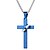 cheap Men&#039;s Necklaces-Men&#039;s Pendant Necklace Classic Cross Circle Cross Vintage Classic faith Stainless Steel Blue Silver Gold Black 55 cm Necklace Jewelry 1pc For Gift Daily