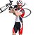 abordables Vêtements de cyclisme-Nuckily Homme Manches Courtes Combinaison Triathlon Triathlon Nylon Spandex Rouge Rayure Vélo Respirable Séchage rapide Conception anatomique Des sports Rayure Triathlon Vêtement Tenue / Elastique