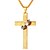 cheap Men&#039;s Necklaces-Men&#039;s Pendant Necklace Classic Cross Circle Cross Vintage Classic faith Stainless Steel Blue Silver Gold Black 55 cm Necklace Jewelry 1pc For Gift Daily