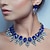 cheap Others-Women&#039;s Multicolor Sapphire Crystal Cubic Zirconia Drop Earrings Choker Necklace Necklace Oval Cut Leaf Statement Ladies Luxury Elegant Rhinestone Earrings Jewelry Dark Yellow / Purple / Red For