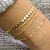 cheap Others-4pcs Women&#039;s ID Bracelet Link / Chain Dainty Ladies Elegant Trendy Delicate Alloy Bracelet Jewelry Silver / Gold For Daily Work