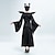 cheap Cosplay &amp; Costumes-Witch Maleficent Dress Cosplay Costume Hat Women&#039;s Adults&#039; Vacation Dress Christmas Halloween Carnival Festival / Holiday Polyster Black Women&#039;s Easy Carnival Costumes Solid Color / Brooch / Headwear