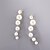 preiswerte Ohrringe-1 Paar Tropfen-Ohrringe Ohrringe baumeln For Süßwasserperle Damen Hochzeit Geburtstag Abendgesellschaft Weiß Glasperlen Perlen Aleación