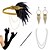 cheap Vintage Dresses-Roaring 20s 1920s The Great Gatsby Dress Costume Accessory Sets Gloves Flapper Headband Halloween Costumes Head Jewelry Earrings Pearl Necklace The Great Gatsby Charleston Women&#039;s Tassel Fringe Party