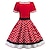 cheap Vintage Dresses-Polka Dots Retro Vintage 1950s Cocktail Dress Vintage Dress Dress Flare Dress Knee Length Plus Size Women&#039;s Polka Dot Adults&#039; Dress Summer