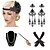 cheap Vintage Dresses-Roaring 20s 1920s The Great Gatsby Costume Accessory Sets Gloves Flapper Headband Accessories Set Head Jewelry Earrings Pearl Necklace The Great Gatsby Charleston Women&#039;s Tassel Fringe Party Prom