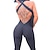 abordables Yoga Sets-Mujer Traje de yoga Conjunto de yoga Scrunch Butt Espalda Abierta Rómper Trajes de Yoga Blanco Negro Yoga Aptitud física Entrenamiento de gimnasio Control de barriga Levantamiento de tope Secado