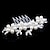 cheap Hair Jewelry-Women&#039;s For Wedding Party Daily Leaf Floral Imitation Pearl Rhinestone Alloy Silver