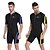 cheap Wetsuits, Diving Suits &amp; Rash Guard Shirts-SBART Men&#039;s Shorty Wetsuit 2mm SCR Neoprene Diving Suit Thermal Warm Short Sleeve Front Zip - Diving Water Sports Autumn / Fall Spring Summer / Winter / Micro-elastic / Athleisure