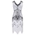 cheap Vintage Dresses-The Great Gatsby Charleston Roaring 20s 1920s Cocktail Dress Vintage Dress Flapper Dress Halloween Costumes Prom Dresses Summer Women&#039;s Sequins Costume Vintage Cosplay Sleeveless Party Prom Knee