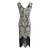 cheap Vintage Dresses-The Great Gatsby Charleston Roaring 20s 1920s Cocktail Dress Vintage Dress Flapper Dress Party Costume Masquerade Prom Dress Halloween Costumes Prom Dresses Adults&#039; Women&#039;s Sequins Tassel Fringe Lace