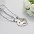 cheap Men&#039;s Necklaces-Men&#039;s Women&#039;s Clear AAA Cubic Zirconia Pendant Necklace Geometrical Broken Heart Heart Letter Hollow Heart Relationship Elegant Hip-Hop Steel Stainless Silver 50 cm Necklace Jewelry 2pcs For Wedding