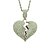 cheap Men&#039;s Necklaces-Men&#039;s Crystal Pendant Necklace Broken Heart Heart Relationship Fashion European Trendy Chrome Gold Silver 60 cm Necklace Jewelry 1pc For Street Daily Carnival