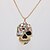 cheap Men&#039;s Necklaces-Men&#039;s Women&#039;s Pendant Necklace Statement Necklace Classic Skull Statement Unique Design Punk Rock Gold Plated Glass Chrome Gold 70 cm Necklace Jewelry 1pc For Halloween Carnival Masquerade Holiday Bar