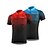 abordables Ropa de ciclismo-BERGRISAR Hombre Manga Corta Maillot de Ciclismo Bicicleta Maillot Camiseta con 3 bolsillos traseros Transpirable Secado rápido Bandas Reflectantes Bolsillo trasero MTB Bicicleta Montaña Ciclismo