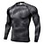 cheap Sport Athleisure-YUERLIAN Men&#039;s Compression Shirt Yoga Top Summer Optical Illusion White Black Fitness Gym Workout Running Spandex Plus Size Tee Tshirt Base Layer Long Sleeve Sport Activewear High Elasticity