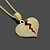cheap Men&#039;s Necklaces-Men&#039;s Crystal Pendant Necklace Broken Heart Heart Relationship Fashion European Trendy Chrome Gold Silver 60 cm Necklace Jewelry 1pc For Street Daily Carnival