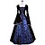 cheap Cosplay &amp; Costumes-Princess Maria Antonietta Floral Style Rococo Victorian Renaissance Cocktail Dress Dress Party Costume Masquerade Women&#039;s Lace Costume Navy Blue Vintage Cosplay 3/4 Length Sleeve Christmas Halloween