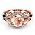 cheap Rings-Band Ring Crystal Vintage Style Rose Gold Copper Rose Gold Plated Imitation Diamond Flower Elegant Fashion Korean 1pc 6 7 8 9 10 / Women&#039;s / Knuckle Ring
