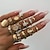 cheap Others-Band Ring Gold Alloy 15pcs / Women&#039;s / Ring Set