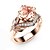 cheap Rings-Band Ring Crystal Vintage Style Rose Gold Copper Rose Gold Plated Imitation Diamond Flower Elegant Fashion Korean 1pc 6 7 8 9 10 / Women&#039;s / Knuckle Ring
