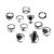 preiswerte Others-Bandring Silber Aleación 11St / Damen / Ring / Ring-Set