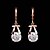 preiswerte Modische Ohrringe-Kreolen 1 Set Aleación 1 Halskette Ohrringe Damen Zierlich lieblich Vintage-Stil Kreisförmig Schmuck-Set Für Party Täglich