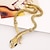 billige Mote Halskjede-Dame Choker Halskjede Slange Chrome Sølv Gull 45+5 cm Halskjeder Smykker 1 stk Til Karneval