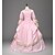 cheap Cosplay &amp; Costumes-Princess Maria Antonietta Floral Style Rococo Victorian Renaissance Cocktail Dress Dress Party Costume Masquerade Women&#039;s Lace Costume Pink Vintage Cosplay 3/4 Length Sleeve Christmas Halloween Party
