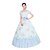 cheap Cosplay &amp; Costumes-Princess Maria Antonietta Floral Style Rococo Victorian Renaissance Vacation Dress Dress Party Costume Masquerade Prom Dress Women&#039;s Lace Costume Blue Vintage Cosplay Short Sleeve Christmas Halloween