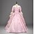 cheap Cosplay &amp; Costumes-Princess Maria Antonietta Floral Style Rococo Victorian Renaissance Cocktail Dress Dress Party Costume Masquerade Women&#039;s Lace Costume Pink Vintage Cosplay 3/4 Length Sleeve Christmas Halloween Party