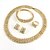 preiswerte Schmuckset-Damen Gold Brautschmuck-Sets Gliederkette Welle Vintage Strass Ohrringe Schmuck Gold Für Hochzeit Geschenk Verlobung 1 Set