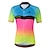 cheap Cycling Clothing-Miloto Women&#039;s Short Sleeve Cycling Jersey with Shorts - Rainbow Plus Size Bike Jersey, Reflective Strips, Sweat-wicking Spandex Gradient / Stretchy
