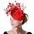 economico cappelli-Per donna Festa Feste Matrimonio Graduazione Cappello da festa Floreale Floreale Rosso Cappello / Fascinatori / Tessuto / Vintage