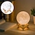 abordables Robinetterie de Baignoire-Lampe de lune 3D 3 volets de changement de couleur LED veilleuse impression lune USB décoration de la maison lampe de chevet cadeau de noël pour bébé et enfants