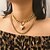 cheap Men&#039;s Necklaces-Men&#039;s Women&#039;s Silver Choker Necklace Chain Necklace Rope Totem Series XOXO Shell Statement Punk Trendy Rock Chrome Silver Gold Silver 40 cm Necklace Jewelry 1pc For Street Carnival Club Festival