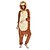 abordables Cosplay &amp; Costumes-Adulte Pyjama Kigurumi Lion Animal Combinaison de Pyjamas Déguisement drôle Flanelle Cosplay Pour Homme et Femme Pyjamas Animale Dessin animé