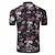cheap Cycling Clothing-21Grams® Floral Botanical Funny Short Sleeve Men&#039;s Cycling Jersey - Black Red Bike Breathable Quick Dry Moisture Wicking Jersey Top Sports Terylene Summer Mountain Bike MTB Road Bike Cycling Clothing