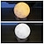 cheap Bath Fixtures-3D Moon Lamp 3 Color Change Flap LED Night Light Print Moon USB Home Decorating Bedside Lamp Christmas Gift for Baby and Kids