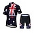 cheap Cycling-21Grams® Australia National Flag Short Sleeve Men&#039;s Cycling Jersey with Shorts - Red+Blue Bike Breathable Quick Dry Back Pocket Clothing Suit Sports Elastane Terylene Summer Mountain Bike MTB Road