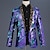 cheap Vintage Dresses-Disco 1980s Tuxedo Suits &amp; Blazers Prince Men&#039;s Sequins Geometric Halloween Carnival Party Evening Prom Adults&#039; Tuxedo
